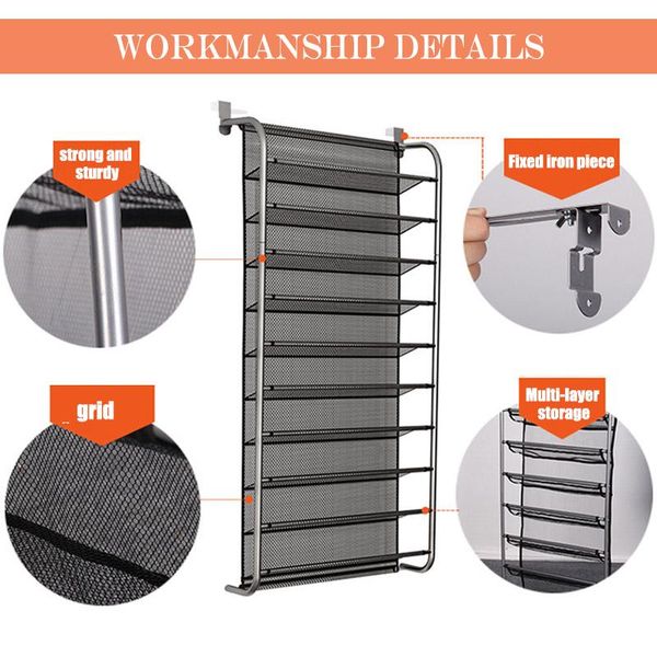 over door hanging shoe rack shoes organizer wall mounted shelf multi-layer household clothing & wardrobe storage
over door hanging shoe rack shoes organizer wall mounted shelf multi-layer household clothing & wardrobe storage