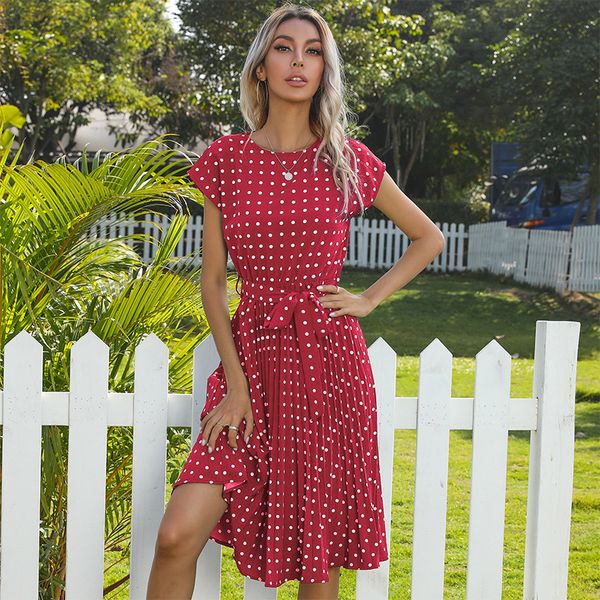 5 colors womens dresses retro polka dot print round neck dress bandage, Black;gray
5 colors womens dresses retro polka dot print round neck dress bandage, Black;gray
