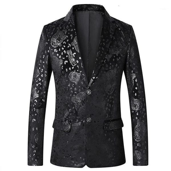spring slim leopard print suit jackets brand men blazer fashion long sleeve one button jacket plus size 5xl men's suits & blazers, White;black
spring slim leopard print suit jackets brand men blazer fashion long sleeve one button jacket plus size 5xl men's suits & blazers, White;black