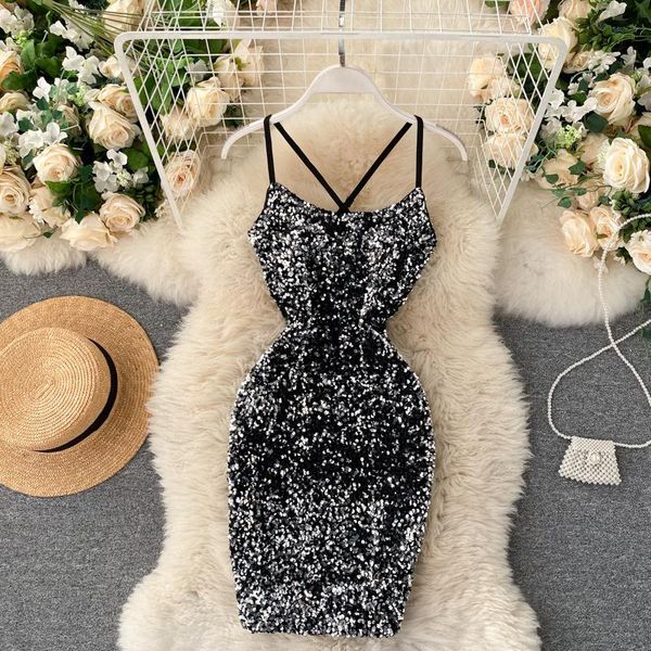 casual dresses sequined party bodycon dress for women adjustable spaghetti strap sleeveless backless mini clubwear vestidos 2021, Black;gray
casual dresses sequined party bodycon dress for women adjustable spaghetti strap sleeveless backless mini clubwear vestidos 2021, Black;gray