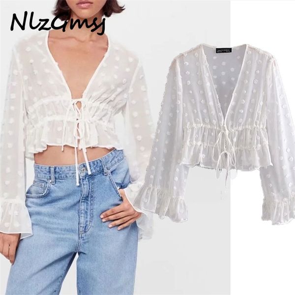 blouse women vintage tie bow lacing up adjust bandage white flare sleeve holiday crop shirt 210628
blouse women vintage tie bow lacing up adjust bandage white flare sleeve holiday crop shirt 210628