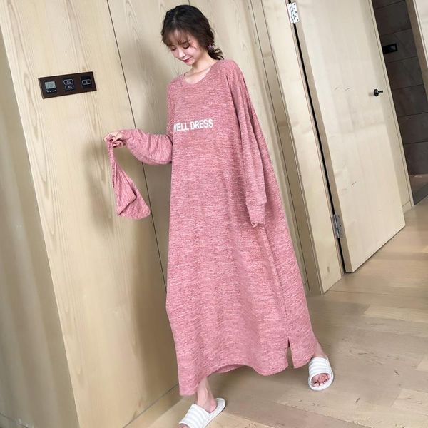women sleepwear long sleeve nightdress loose large size nightgown pregnant spring and autumn ankle length casual home dress, Black;red
women sleepwear long sleeve nightdress loose large size nightgown pregnant spring and autumn ankle length casual home dress, Black;red