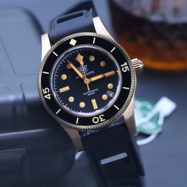 steel dive 1952s bronze watch mens watches automatic cusn 8 300m sapphire crystal c3 luminous wristwatches, Slivery;brown
steel dive 1952s bronze watch mens watches automatic cusn 8 300m sapphire crystal c3 luminous wristwatches, Slivery;brown