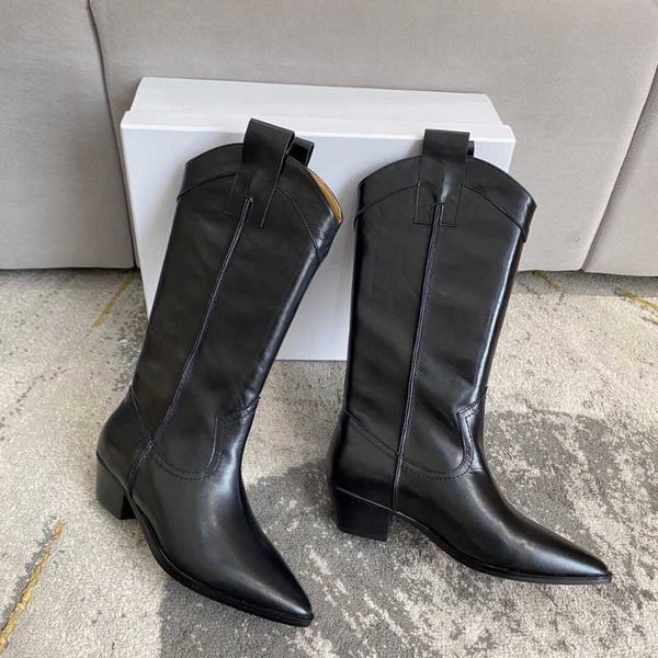boots shoes women winter genuine leather pointed toe knee high zippers low heels zapatos de mujer, Black
boots shoes women winter genuine leather pointed toe knee high zippers low heels zapatos de mujer, Black