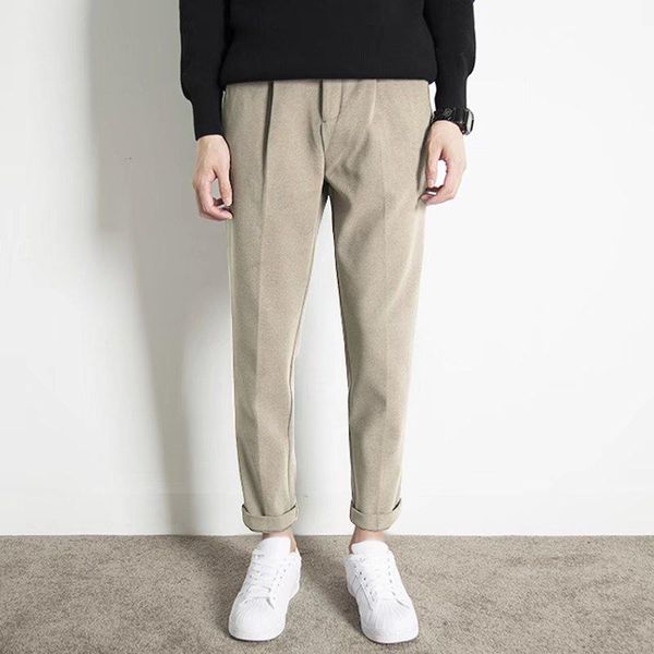 men's pants autumn blazers suit men casual woolen cloth thicken ankle length fashion apricot coffee khaki bottoms trousers, Black
men's pants autumn blazers suit men casual woolen cloth thicken ankle length fashion apricot coffee khaki bottoms trousers, Black