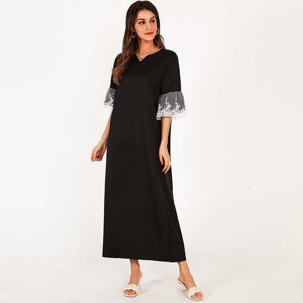 casual dresses summer women long black vintage a-line v-neck lace flared sleeves half sleeve loose fashion ankle es khdc, Black;gray
casual dresses summer women long black vintage a-line v-neck lace flared sleeves half sleeve loose fashion ankle es khdc, Black;gray