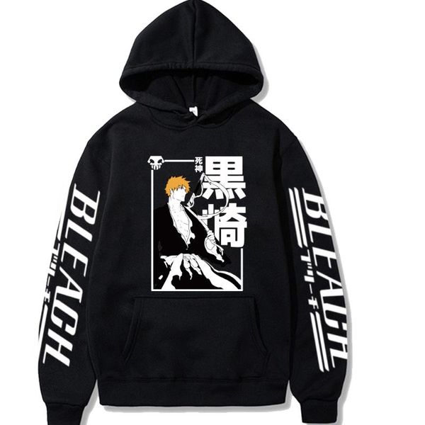 men's hoodies & sweatshirts harajuku anime bleach print hoodie men women casual oversized sweatshrit pullover autumn long sleeve fleece, Black
men's hoodies & sweatshirts harajuku anime bleach print hoodie men women casual oversized sweatshrit pullover autumn long sleeve fleece, Black
