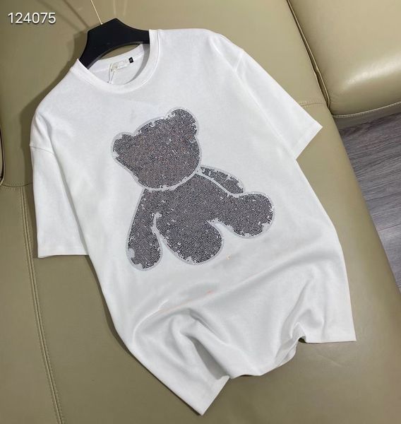 early spring 2121 new cel heavy industry drill bear short sleeve women's round neck loose cotton t-shirt, White
early spring 2121 new cel heavy industry drill bear short sleeve women's round neck loose cotton t-shirt, White