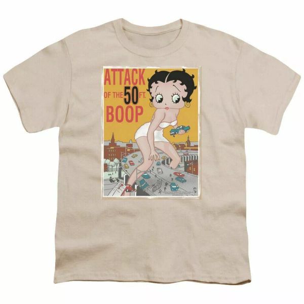 Betty Boop Attack of 50ft Boop Kids Youth T Shirt Licensed Cartoon Tee Cream, White;black
Betty Boop Attack of 50ft Boop Kids Youth T Shirt Licensed Cartoon Tee Cream, White;black