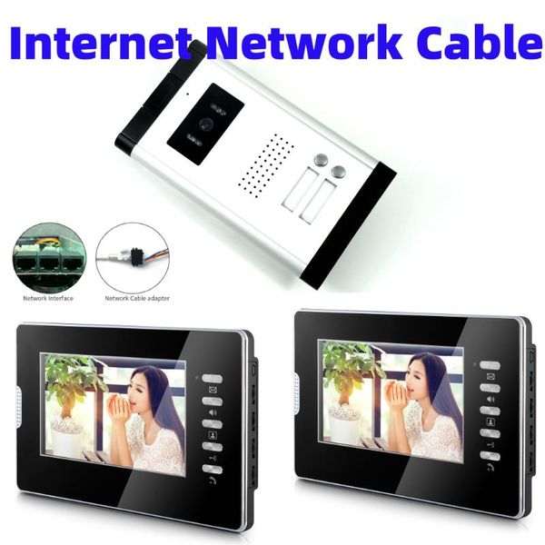 wired network cable video intercom 7 inch monitor door phone visual doorbell ir camera system for 2 apartment phones
wired network cable video intercom 7 inch monitor door phone visual doorbell ir camera system for 2 apartment phones