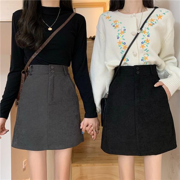 skirts women fashion high waist a-line female miniaesthetic mujer korean style autumn and winter button skirt, Black
skirts women fashion high waist a-line female miniaesthetic mujer korean style autumn and winter button skirt, Black