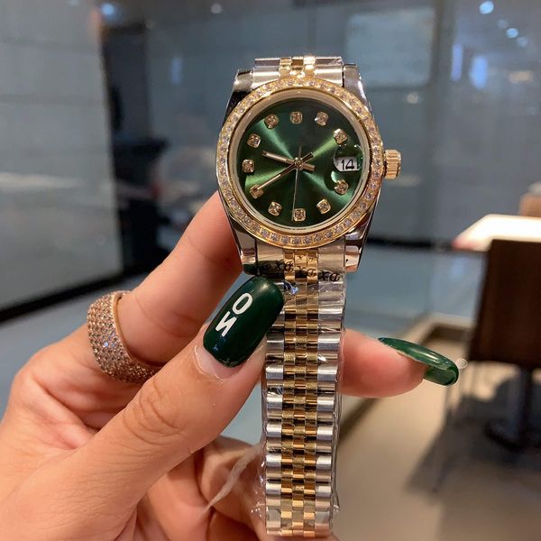 31mm diamond bezel women's watch automatic mechanical movement jubilee stainless steel strap women watches lady wristwatches gift for l, Slivery;brown
31mm diamond bezel women's watch automatic mechanical movement jubilee stainless steel strap women watches lady wristwatches gift for l, Slivery;brown