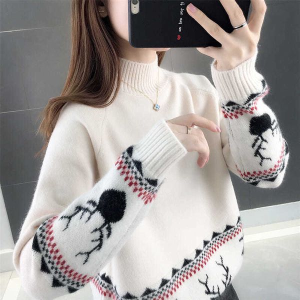 women's sweaters high-necked middle-neck thick female sweater winter ladies in backers with loose bottom shirt 03jg, White;black
women's sweaters high-necked middle-neck thick female sweater winter ladies in backers with loose bottom shirt 03jg, White;black
