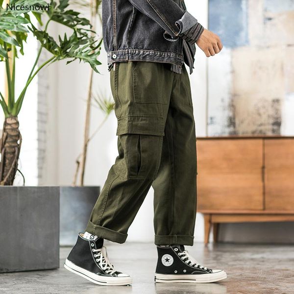 men autumn vintage army green joggers 2021 mens loose srraight slim-fit pants male fashion streetwear cargo men's, Black
men autumn vintage army green joggers 2021 mens loose srraight slim-fit pants male fashion streetwear cargo men's, Black