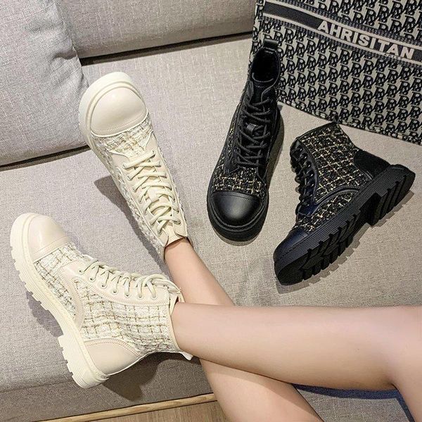boots plaid ankle women platform riding booties 2021 winter shoes wools lace up fashion motorcyle botas mujer 8437c, Black
boots plaid ankle women platform riding booties 2021 winter shoes wools lace up fashion motorcyle botas mujer 8437c, Black