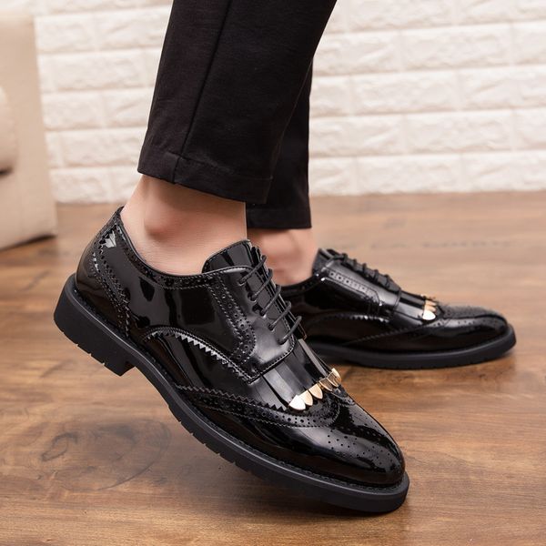 busins drs casual leather sho men's korean fashion british style single, Black
busins drs casual leather sho men's korean fashion british style single, Black