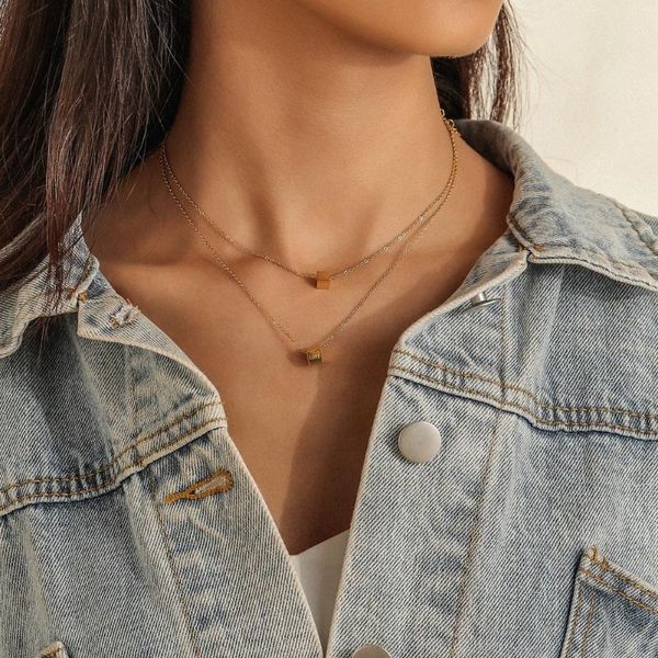 chains 2021european and american fashion stainless steel necklace cube lettering love pendant simple temperament clavicle chain, Silver
chains 2021european and american fashion stainless steel necklace cube lettering love pendant simple temperament clavicle chain, Silver