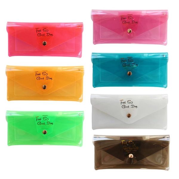 pencil bags d5qc large capacity transparent bag button closure design fluorescence color sunglasses case for student office school
pencil bags d5qc large capacity transparent bag button closure design fluorescence color sunglasses case for student office school