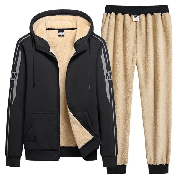 men's tracksuits 2021 hooded winter fleece tracksuit thick warm sweat suits sportswear zipper hoodie+pants 2 piece jogger sets 8xl 9xl, Gray
men's tracksuits 2021 hooded winter fleece tracksuit thick warm sweat suits sportswear zipper hoodie+pants 2 piece jogger sets 8xl 9xl, Gray