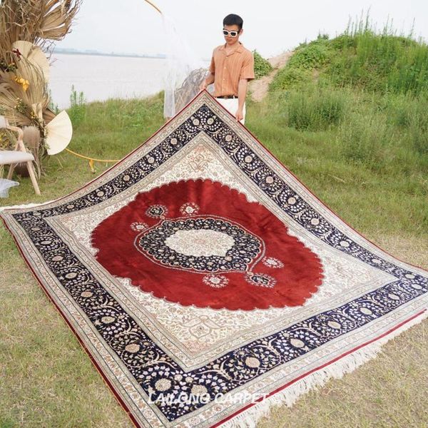 carpets 8'x10' large red home decoration handmade silk rug persian carpet (lh987b)
carpets 8'x10' large red home decoration handmade silk rug persian carpet (lh987b)