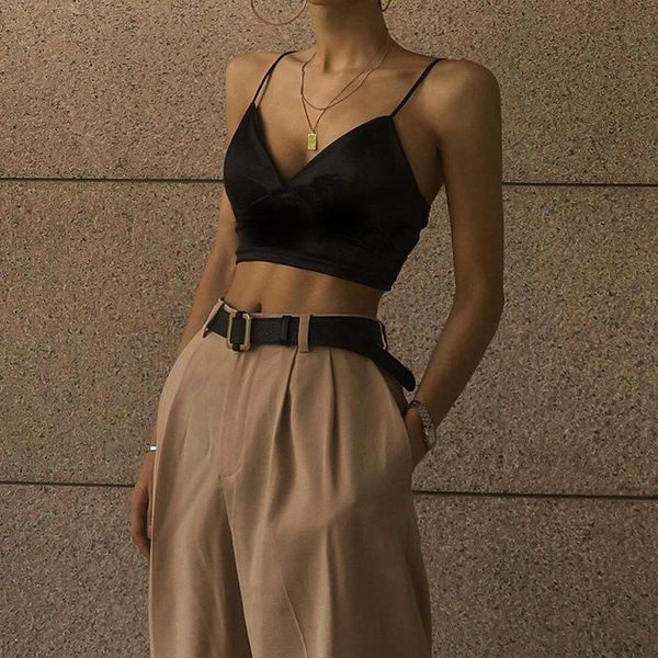 women's tanks & camis v neck ladies spaghetti strap sleeveless satin silk crop tank solid color ins vintage camisole women cami ves, White
women's tanks & camis v neck ladies spaghetti strap sleeveless satin silk crop tank solid color ins vintage camisole women cami ves, White