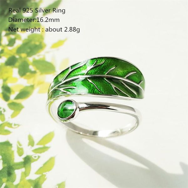 buyee real 925 sterling silver fashion female ring light green enamel leaf simple wedding party women engagement jewelry cluster rings, Golden;silver
buyee real 925 sterling silver fashion female ring light green enamel leaf simple wedding party women engagement jewelry cluster rings, Golden;silver