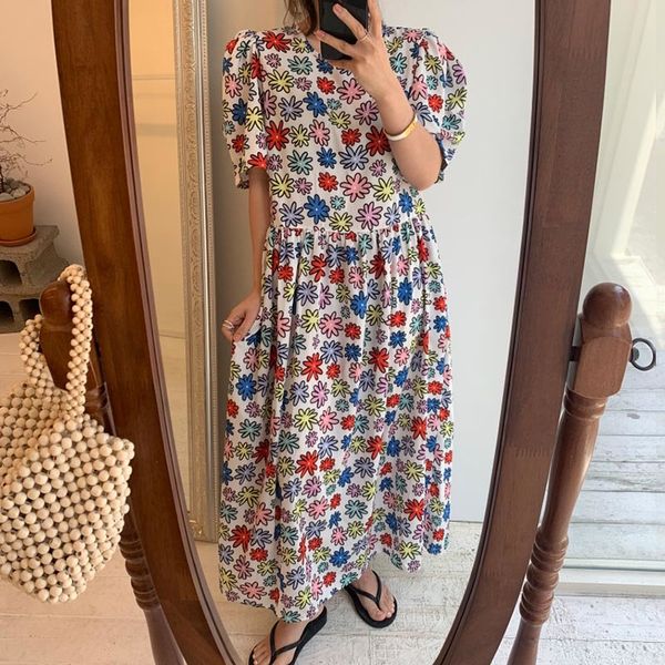 summer leisure folds romantic round neck color flower design sense loose puff sleeve robe dress female fashion 16f0873 210510, Black;gray
summer leisure folds romantic round neck color flower design sense loose puff sleeve robe dress female fashion 16f0873 210510, Black;gray