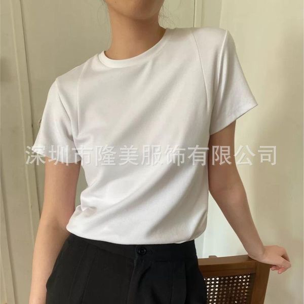 women's t-shirt xiaowang nordic style solid color pullover temperament cotton round neck short sleeve wear in s, White
women's t-shirt xiaowang nordic style solid color pullover temperament cotton round neck short sleeve wear in s, White