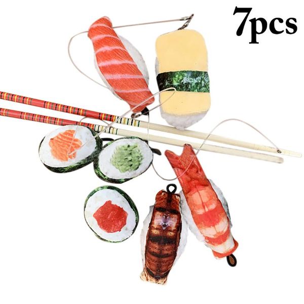 pet cat teaser wand toys fake sushi catnip catcher refills stick interactive wood rod supplies
pet cat teaser wand toys fake sushi catnip catcher refills stick interactive wood rod supplies