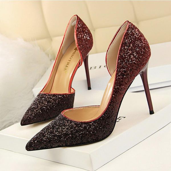 gradient women's pumps bling high heel shoes for women pointed toe stiletto 9.5cm heels ladies party wedding shoe dress, Black
gradient women's pumps bling high heel shoes for women pointed toe stiletto 9.5cm heels ladies party wedding shoe dress, Black