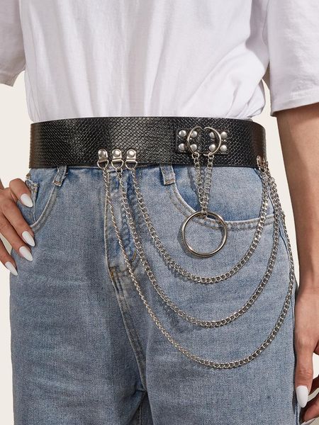 belts 2021 all-match casual black fashion rivet multi-layer metal chain round pendant leather decorative belt, Black;brown
belts 2021 all-match casual black fashion rivet multi-layer metal chain round pendant leather decorative belt, Black;brown