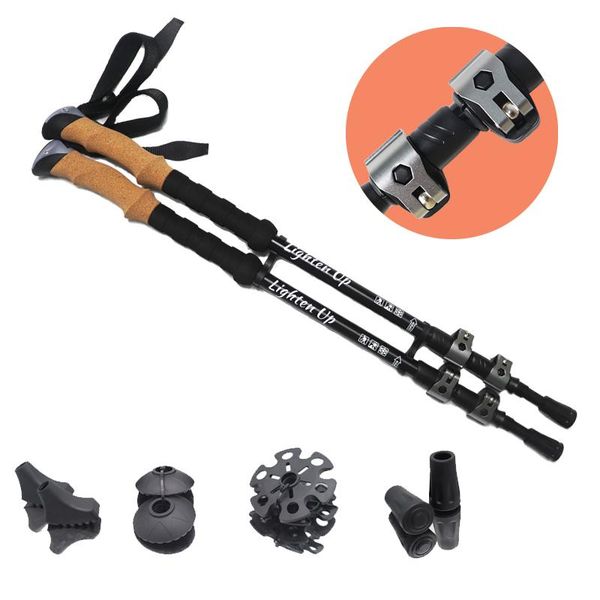 trekking poles light and durable aluminum climbing pole, men's women's travel, metal lock walking stick cork handle, eva buckle
trekking poles light and durable aluminum climbing pole, men's women's travel, metal lock walking stick cork handle, eva buckle