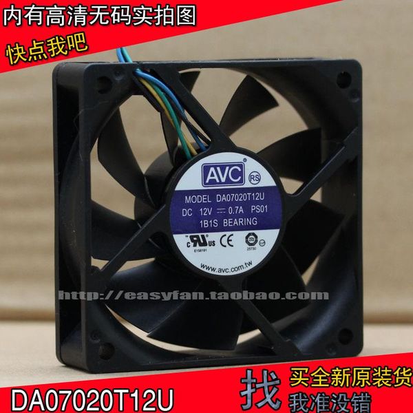 fans & coolings original avc da07020t12u 7cm cpu ball bearing fan 7020 4-wire temperature control large air volume cooler cooling
fans & coolings original avc da07020t12u 7cm cpu ball bearing fan 7020 4-wire temperature control large air volume cooler cooling