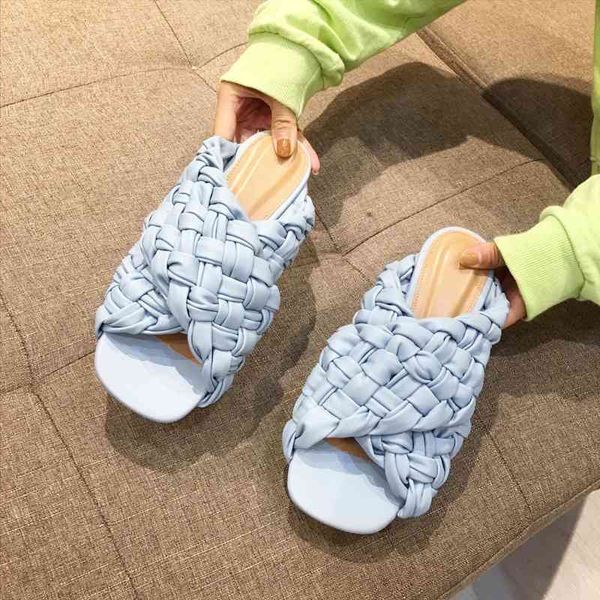 slippers ins fashion weave women comfortable soft leather flats summer female mules slides casual outside beach shoes xcbr, Black
slippers ins fashion weave women comfortable soft leather flats summer female mules slides casual outside beach shoes xcbr, Black