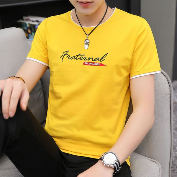 men's t-shirts cotton short t-shirt slim fitting clothes trend student summer half sleeve youth body ygk6, White;black
men's t-shirts cotton short t-shirt slim fitting clothes trend student summer half sleeve youth body ygk6, White;black