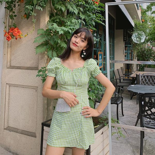boho beach vintage green white plaid mini summer elegant es sleeve vestidos, Black;gray
boho beach vintage green white plaid mini summer elegant es sleeve vestidos, Black;gray