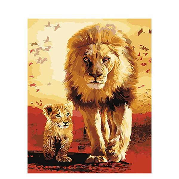 painting by numbers pictures number animal a lion and his son oil for adults home decoration paintings
painting by numbers pictures number animal a lion and his son oil for adults home decoration paintings