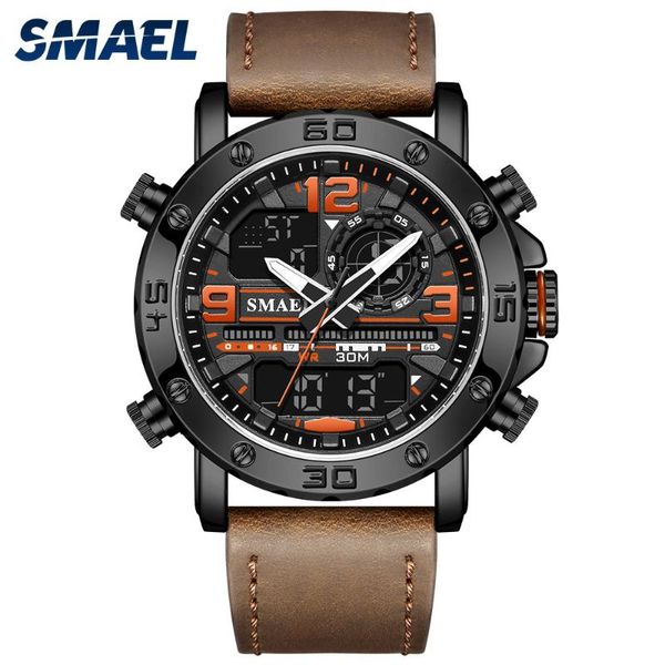 wristwatches mens watches to men leather sports smael men's quartz led digital clock waterproof military wrist watch, Slivery;brown
wristwatches mens watches to men leather sports smael men's quartz led digital clock waterproof military wrist watch, Slivery;brown