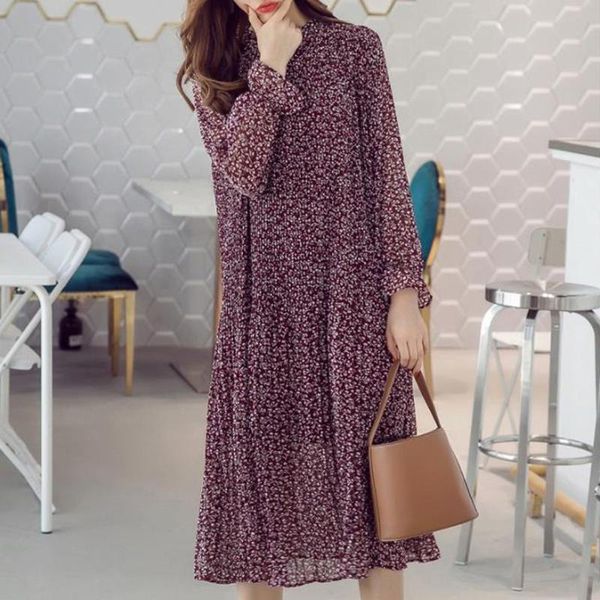 casual dresses women's french dress female elegant korean party high waist long-sleeved chiffon floral for women 2021, Black;gray
casual dresses women's french dress female elegant korean party high waist long-sleeved chiffon floral for women 2021, Black;gray