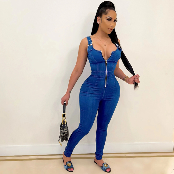 dark blue front zipper rompers womens jumpsuit elastic hight suspenders skinny denim catsuit streetwear bodycon party overalls, Black;white
dark blue front zipper rompers womens jumpsuit elastic hight suspenders skinny denim catsuit streetwear bodycon party overalls, Black;white