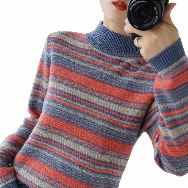women's sweaters 2021 n fashion striped knitted sweater women autumn winter pullover casual bottoming long sleeve turtleneck kw30, White;black
women's sweaters 2021 n fashion striped knitted sweater women autumn winter pullover casual bottoming long sleeve turtleneck kw30, White;black