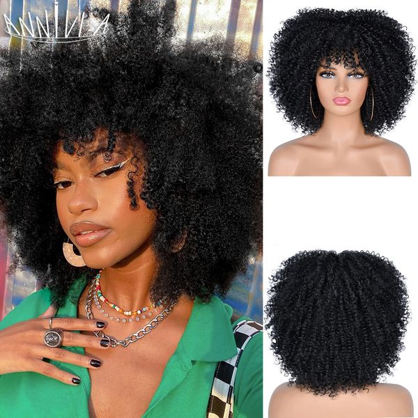 10inch short hair afro kinky curly wigs with bangs african synthetic ombre glueless cosplay wigs for black women heat resistant
10inch short hair afro kinky curly wigs with bangs african synthetic ombre glueless cosplay wigs for black women heat resistant