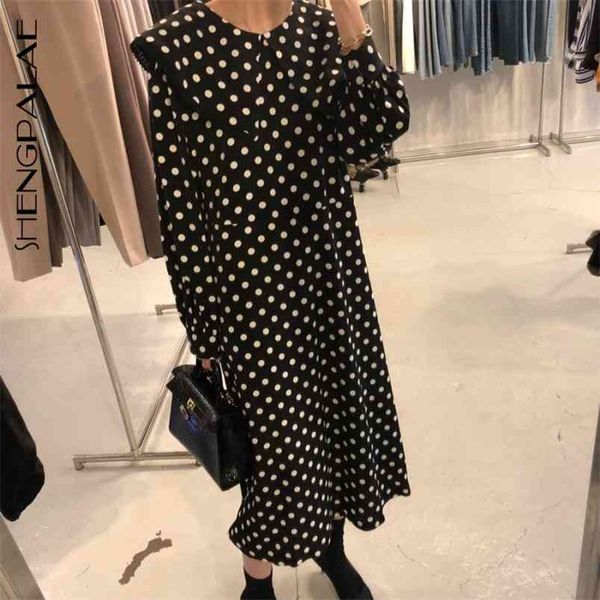 summer women vintage loose high waist slim was thin elegant polka-dot big collar splice maxi dress za3634 210427, Black;gray
summer women vintage loose high waist slim was thin elegant polka-dot big collar splice maxi dress za3634 210427, Black;gray
