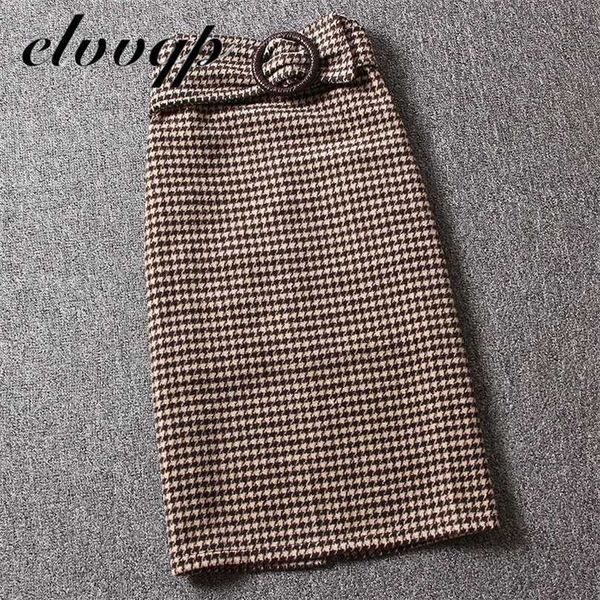 women autumn winter harajuku thickened woolen plaid retro skirt female elegant office work skirts for 211109, Black
women autumn winter harajuku thickened woolen plaid retro skirt female elegant office work skirts for 211109, Black