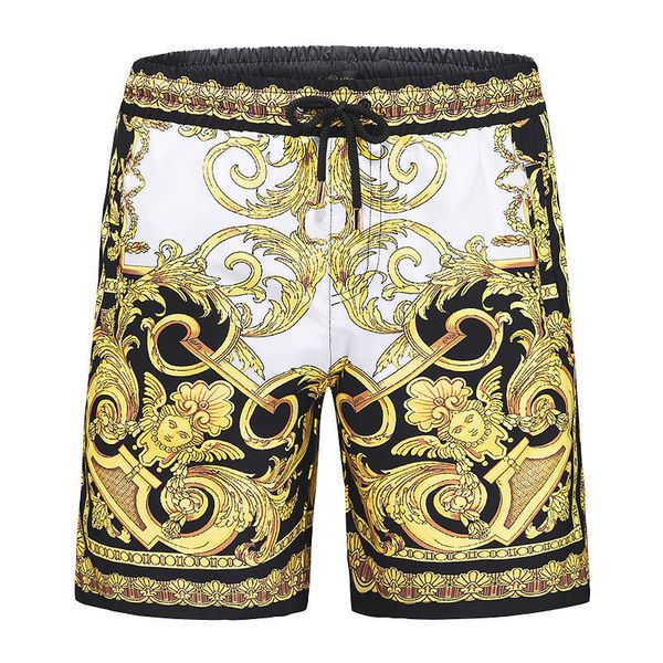 design beach pants summer casual loose shorts capris men's large trend gold high-end printing, White;black
design beach pants summer casual loose shorts capris men's large trend gold high-end printing, White;black