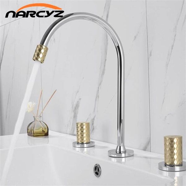 basin faucets european chrome with gold brass split faucet double handle three-piece and cold v-6256 bathroom sink
basin faucets european chrome with gold brass split faucet double handle three-piece and cold v-6256 bathroom sink