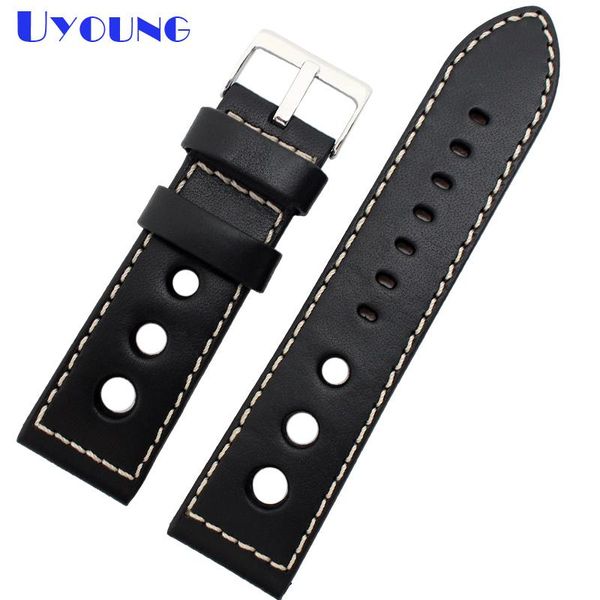 watch bands genuine leather strap 24mm thick bracelets stitched belt round hole watchband, Black;brown
watch bands genuine leather strap 24mm thick bracelets stitched belt round hole watchband, Black;brown