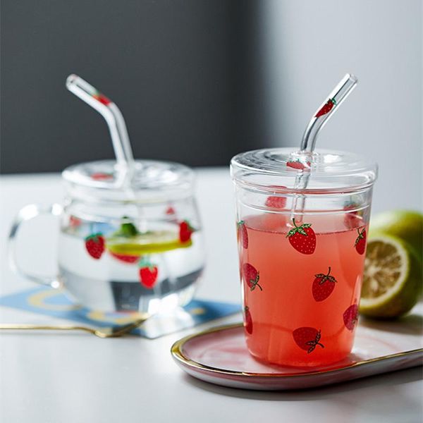 mugs kawaii strawberry glass mug with straw creative high temperature resistance clear water cup household milk juice cups
mugs kawaii strawberry glass mug with straw creative high temperature resistance clear water cup household milk juice cups