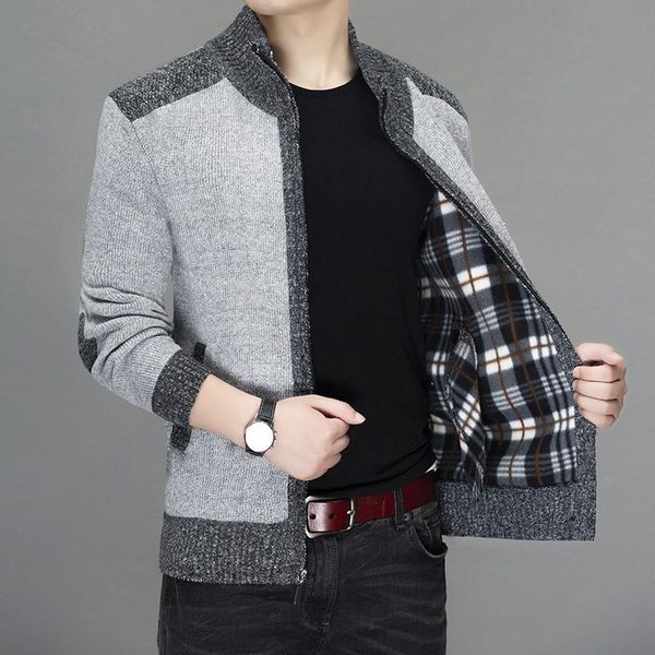 men's sweaters 2021 thermal extra thick with fleece zipper sweater youth autumn and winter cardigan, White;black
men's sweaters 2021 thermal extra thick with fleece zipper sweater youth autumn and winter cardigan, White;black