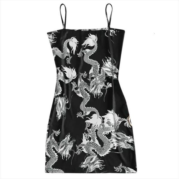 summer dragon pattern sleeveless womens dress split hip slender slim fit print motel rocks, Black;gray
summer dragon pattern sleeveless womens dress split hip slender slim fit print motel rocks, Black;gray